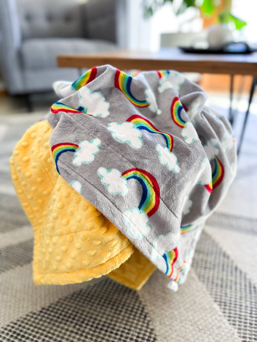 Sweet Rainbows - Soft Youth Minky Blanket