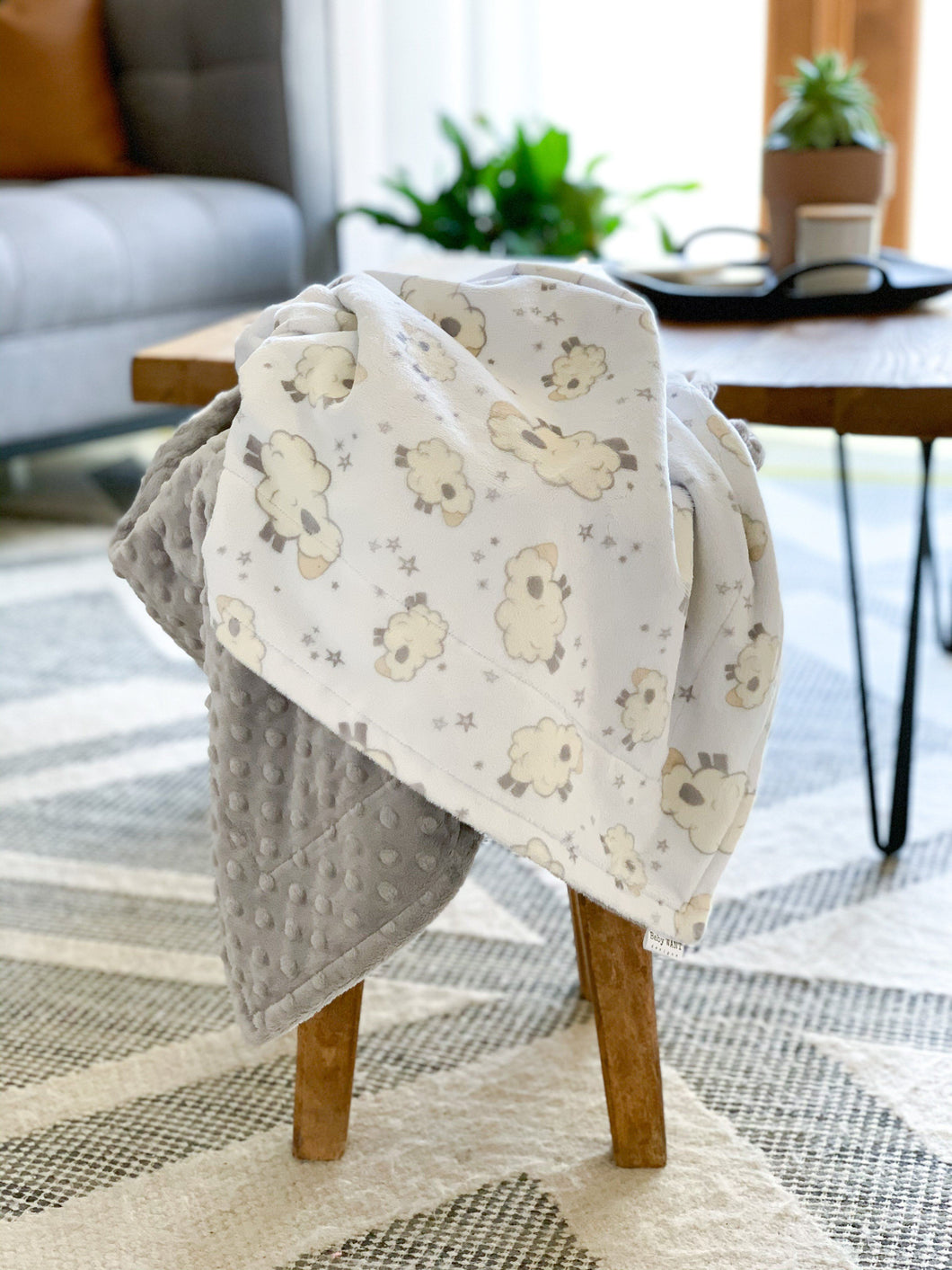 Blankets - Baaa - Soft Baby Minky Blanket