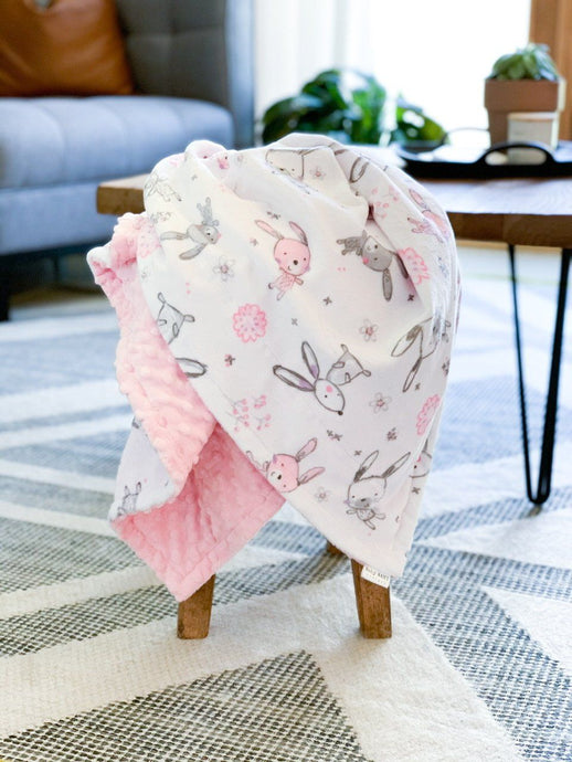 Blankets - Bunny Hop - Soft Baby Minky Blanket