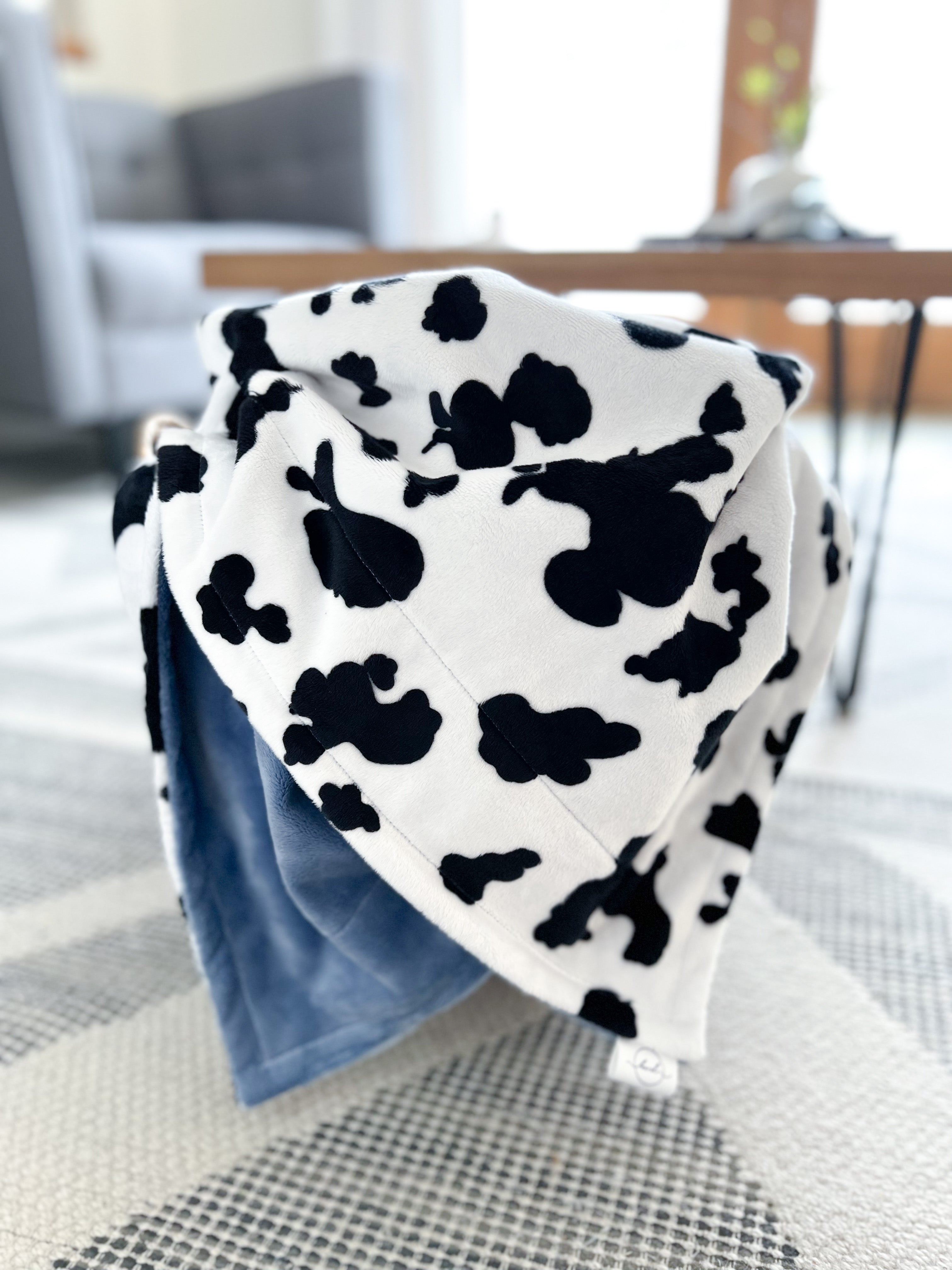 Cow discount print throw