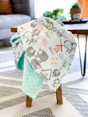 Blankets - E-I-E-I-O - Soft Baby Minky Blanket