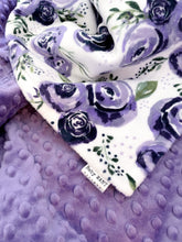 Load image into Gallery viewer, Blankets - Eggplant Rosie - Soft Baby Minky Blanket