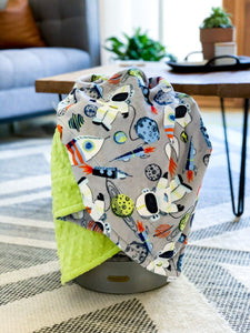 Blankets - Space Cadet - Soft Toddler Minky Blanket