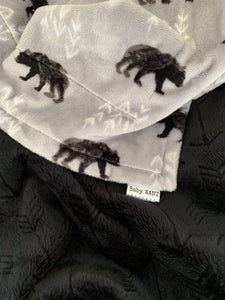 Blankets - Steel Bearfoot - Soft Baby Minky Blanket