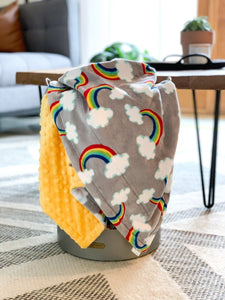 Blankets - Sweet Rainbows - Soft Toddler Minky Blanket
