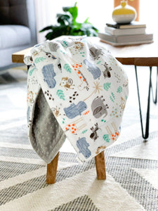 Blankets - The Mighty Jungle - Soft Baby Minky Blanket