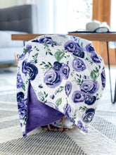 Load image into Gallery viewer, Eggplant Rosie - Soft Youth Minky Blanket