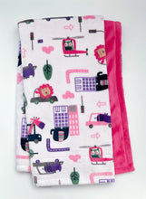 Load image into Gallery viewer, Fuchsia Hit The Road - Soft Baby Minky Blanket