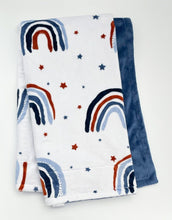 Load image into Gallery viewer, Navy After The Rain - Soft Baby Minky Blanket