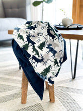 Load image into Gallery viewer, Navy Forest Park - Soft Baby Minky Blanket